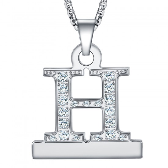2 in 1 Alphabet Letter A-Z Necklace Pendant Connector for Apple